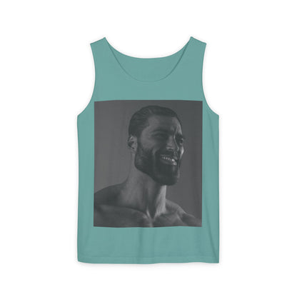GIGA Unisex Garment-Dyed Tank Top, Summer Apparel, Funny Graphic Tee, Workout Wear, Unique Gift Idea, Casual Outfit