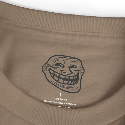 TROLL Funny Meme Heavyweight Tee, Casual Graphic T-Shirt, Unisex Humor Apparel, Perfect Gift for Friends, Streetwear Fashion