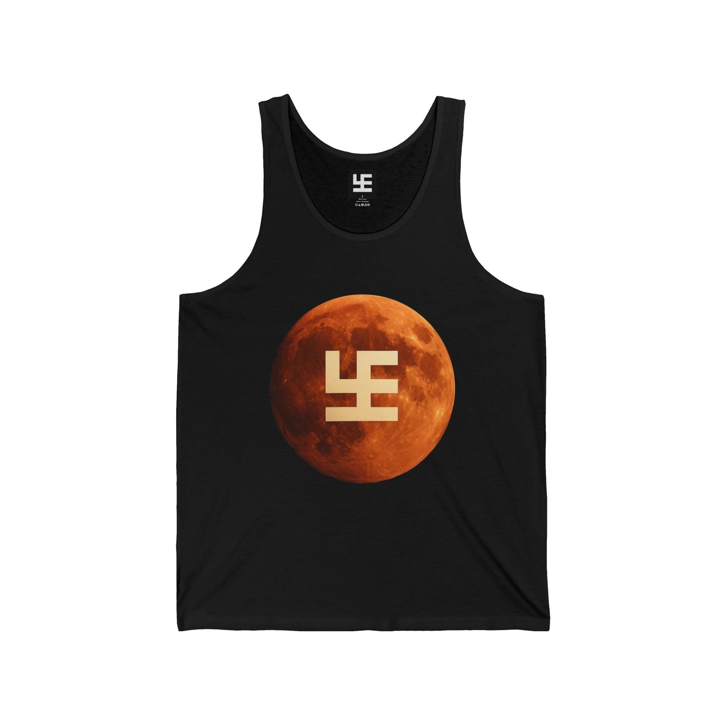 Swasticoin Moon Phase Unisex Jersey Tank | Trendy Moon T-Shirt | Graphic Tee for Parties, Summer Vibes, Festival Wear, Gift Idea