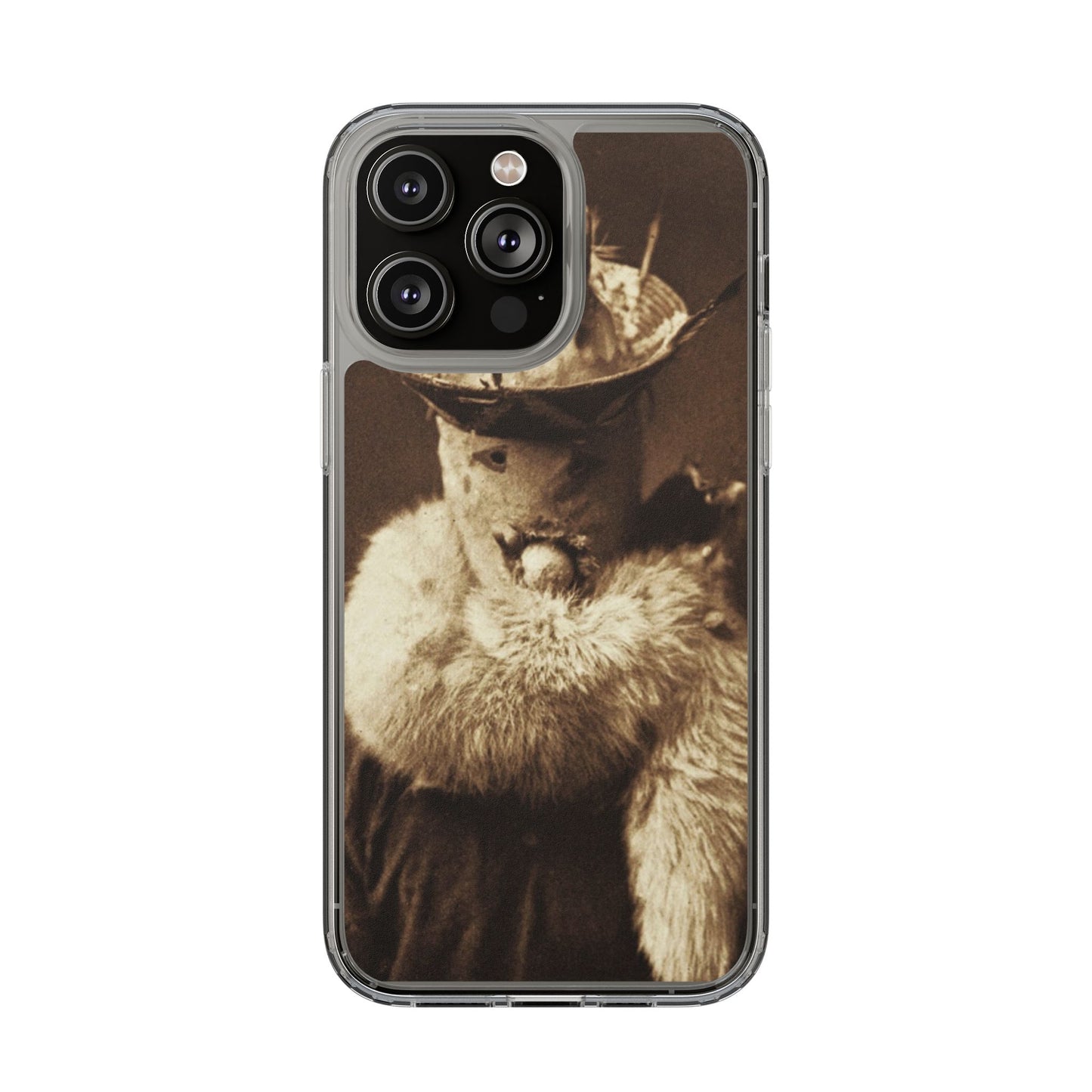 Yei Vintage Cat Photography Phone Case, Clear Cases, Unique Gift for Cat Lovers, Phone Accessory, Stylish Tech Gear, Animal Art