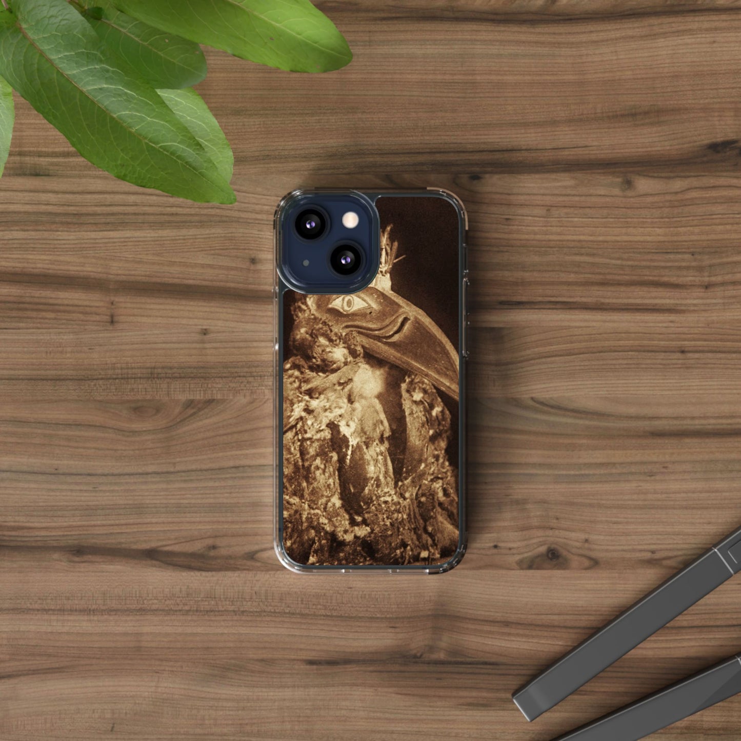 Yei Vintage Bird Design Clear Phone Case, Artistic Phone Accessories, Unique Gift for Nature Lovers, Eco-Friendly Tech Case, Stylish Protection