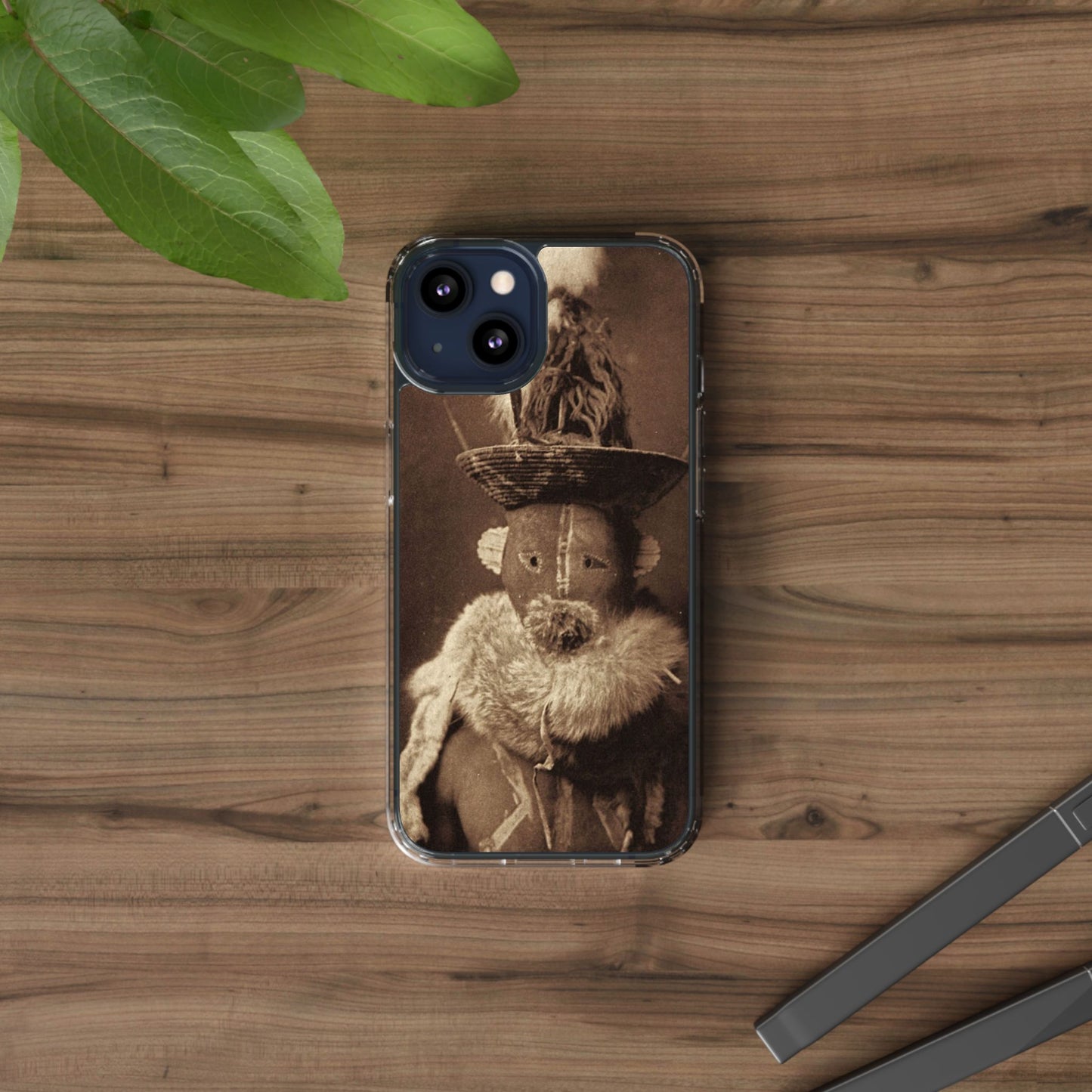 Yei Vintage Ethnic Clear Phone Case, Unique Phone Protector, Bohemian iPhone Case, Artistic Clear Cover, Cultural Phone Accessory