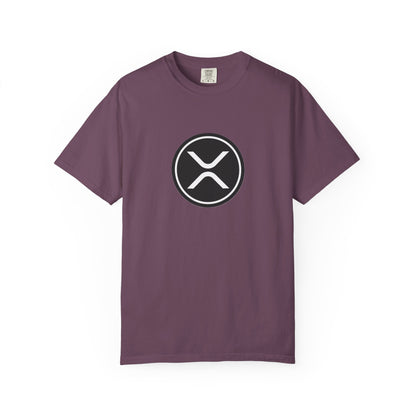 XRP Unisex Garment-Dyed T-Shirt with Minimalist Logo, Stylish Casual Wear, Perfect for Gifts, Everyday Comfort, Cool Streetwear