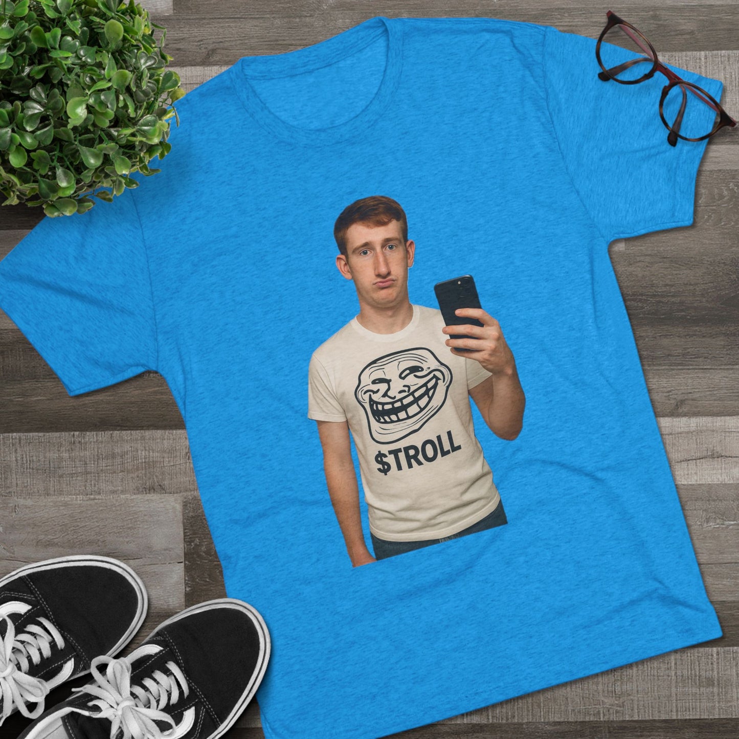 TROLL Unisex Tri-Blend Crew Tee | Funny Tee | Casual Wear | Gift for Friends | Trendy Shirt | Meme Apparel