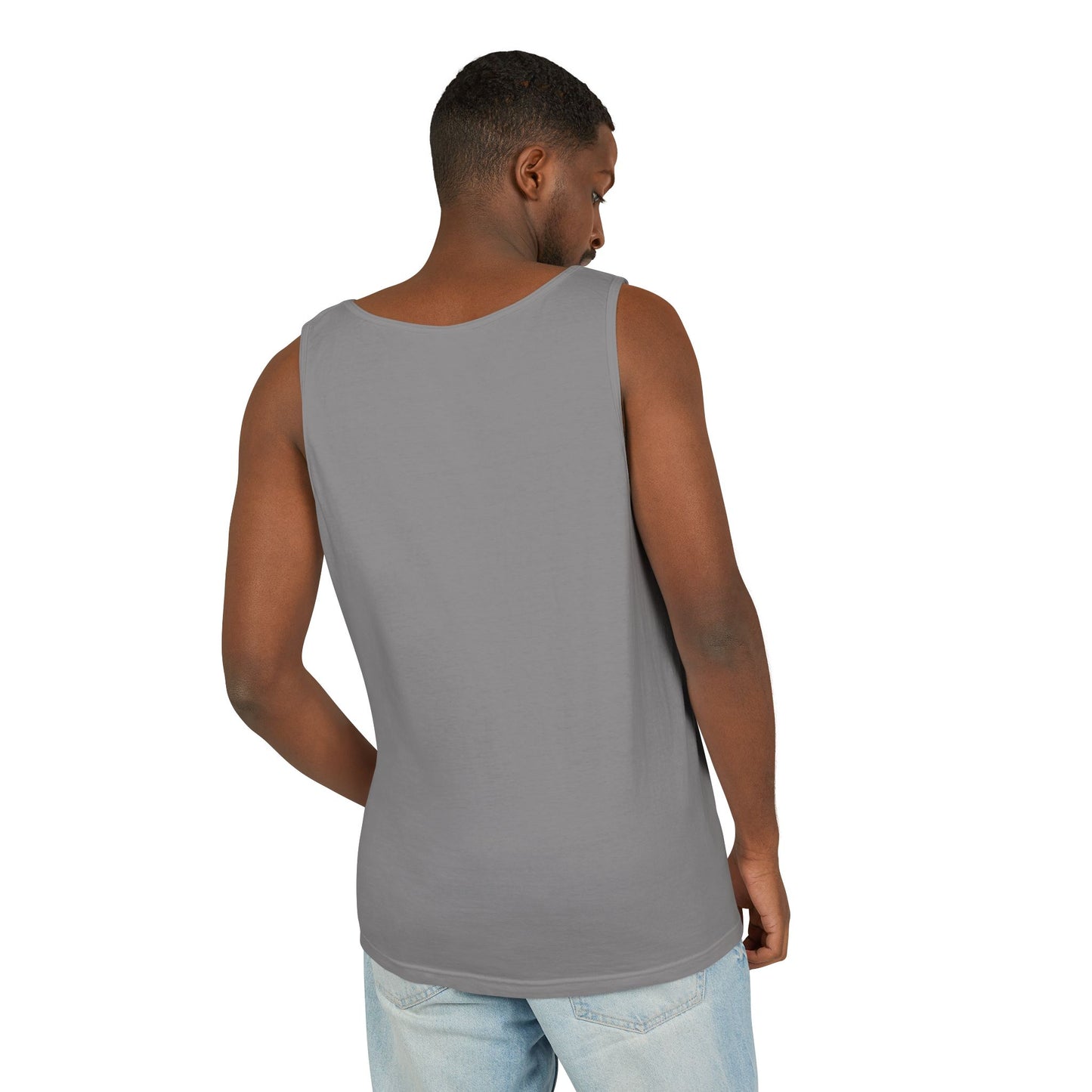 Unisex Garment-Dyed Tank Top with 4NBT Design, Summer Apparel, Casual Wear, Gift for Friends, Individual Expression Top