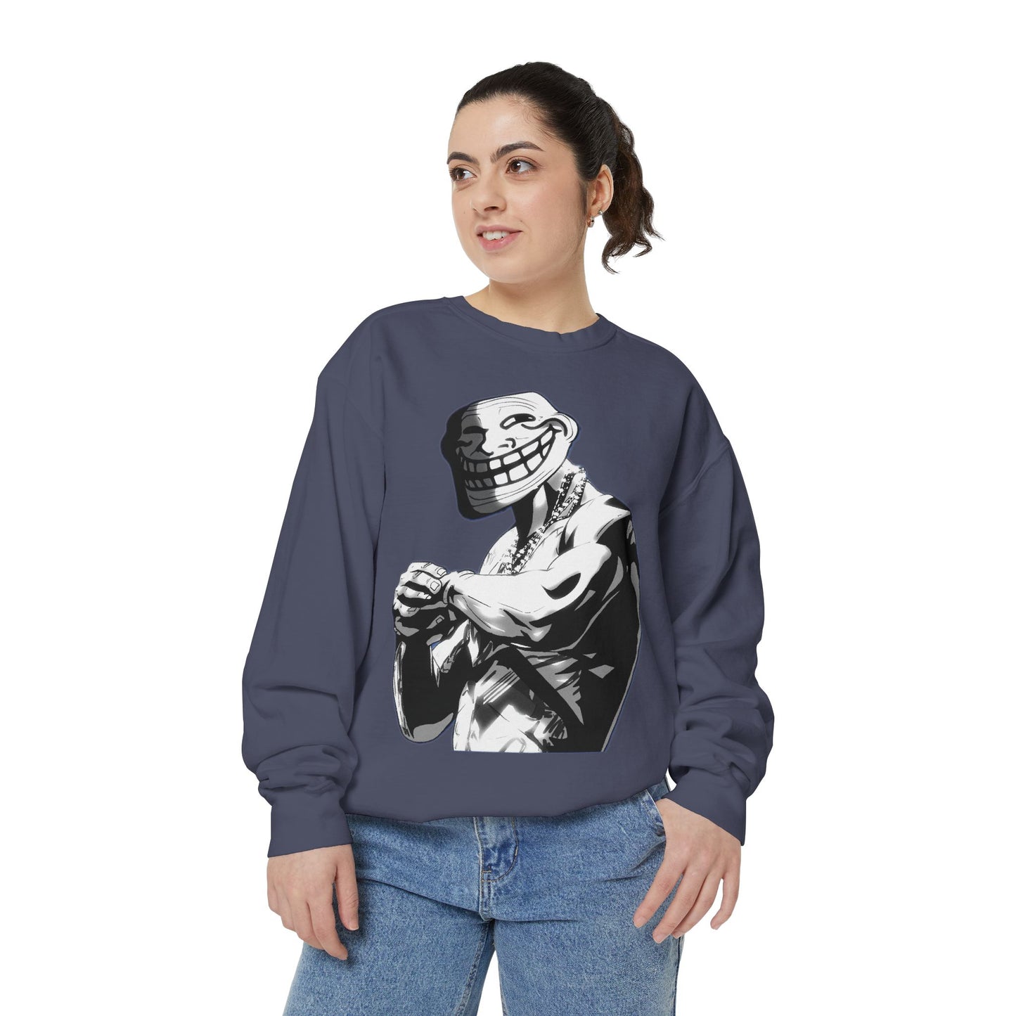 TROLL Stylish Unisex Sweatshirt with Playful Graphic, Trendy Streetwear, Cozy and Casual, Perfect Gift for Any Occasion, Unique Art Design