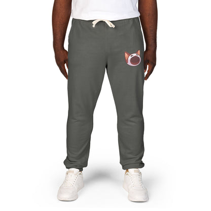 POPCAT Cozy Fleece Sweatpants, Comfortable Lounge Pants, Gift for Cat Lovers, Relaxing Home Wear, Unisex Joggers