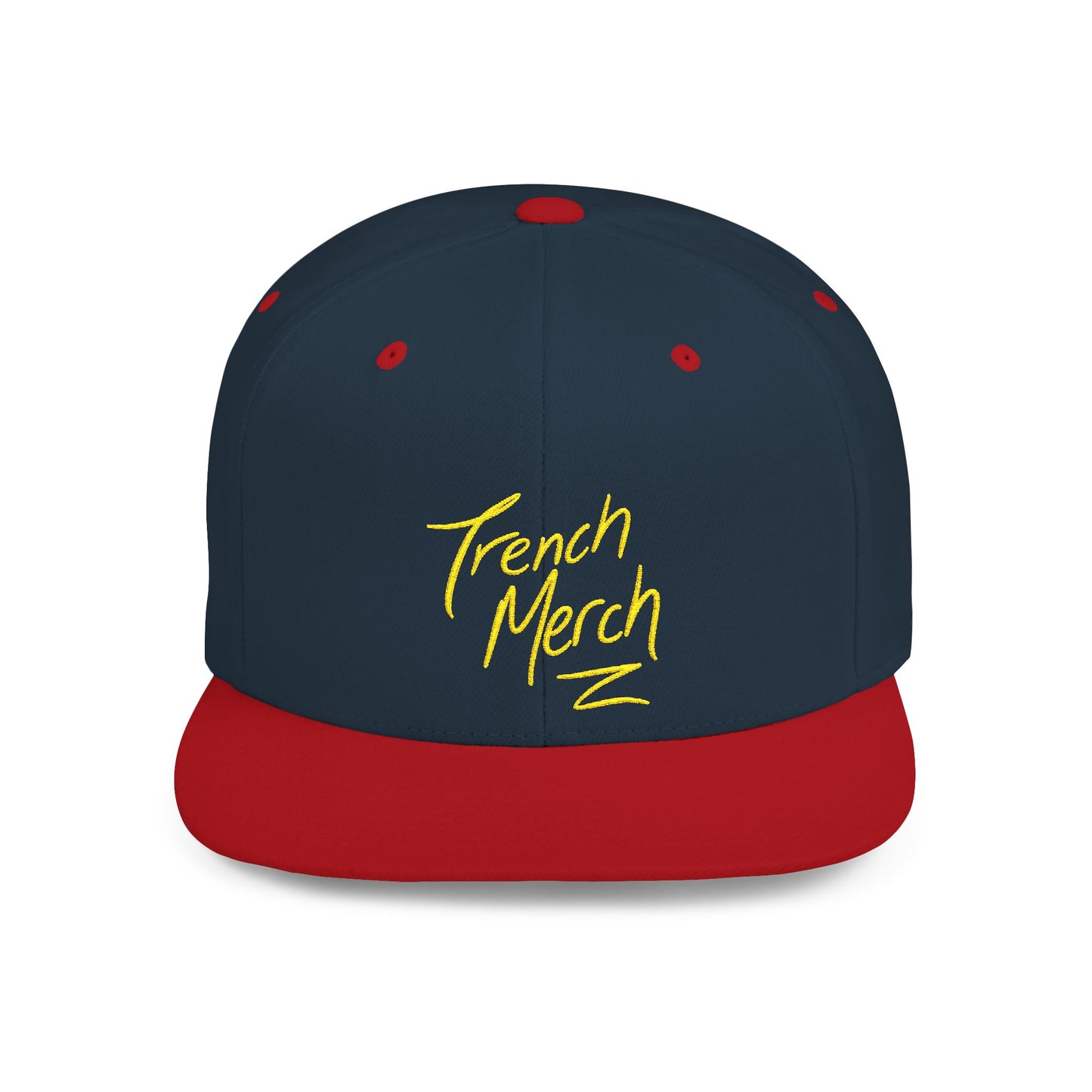 Trench Merch Trendy Flat Bill Snapback Hat, Cool Streetwear Cap for Casual Outings, Outdoor Events, Festivals, Unique Gift for Hip-Hop Fans
