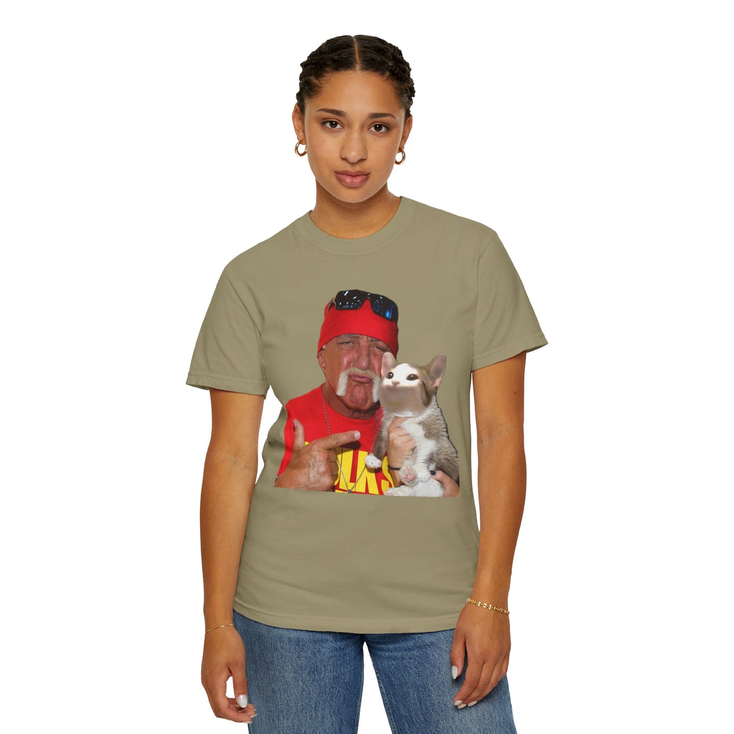 POPCAT Hilarious Unisex T-Shirt: Perfect for Dads, Pet Lovers, Gifts, Funny Apparel, Casual Wear, Cat Lovers