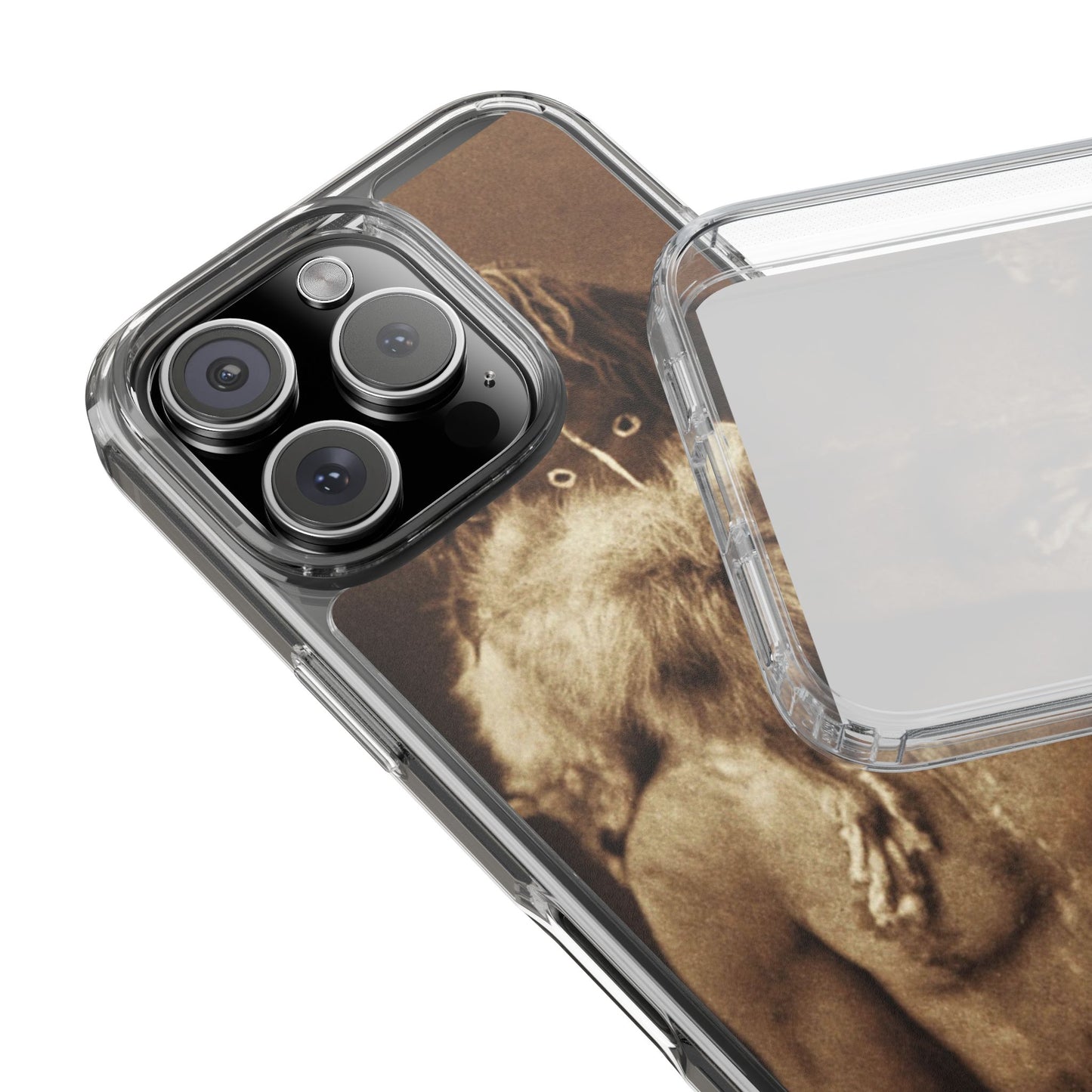 Yei Vintage Art Phone Case, Clear Case, Unique Gift for Art Lovers, Bohemian Style, Customizable Phone Cover, Trendy Accessories