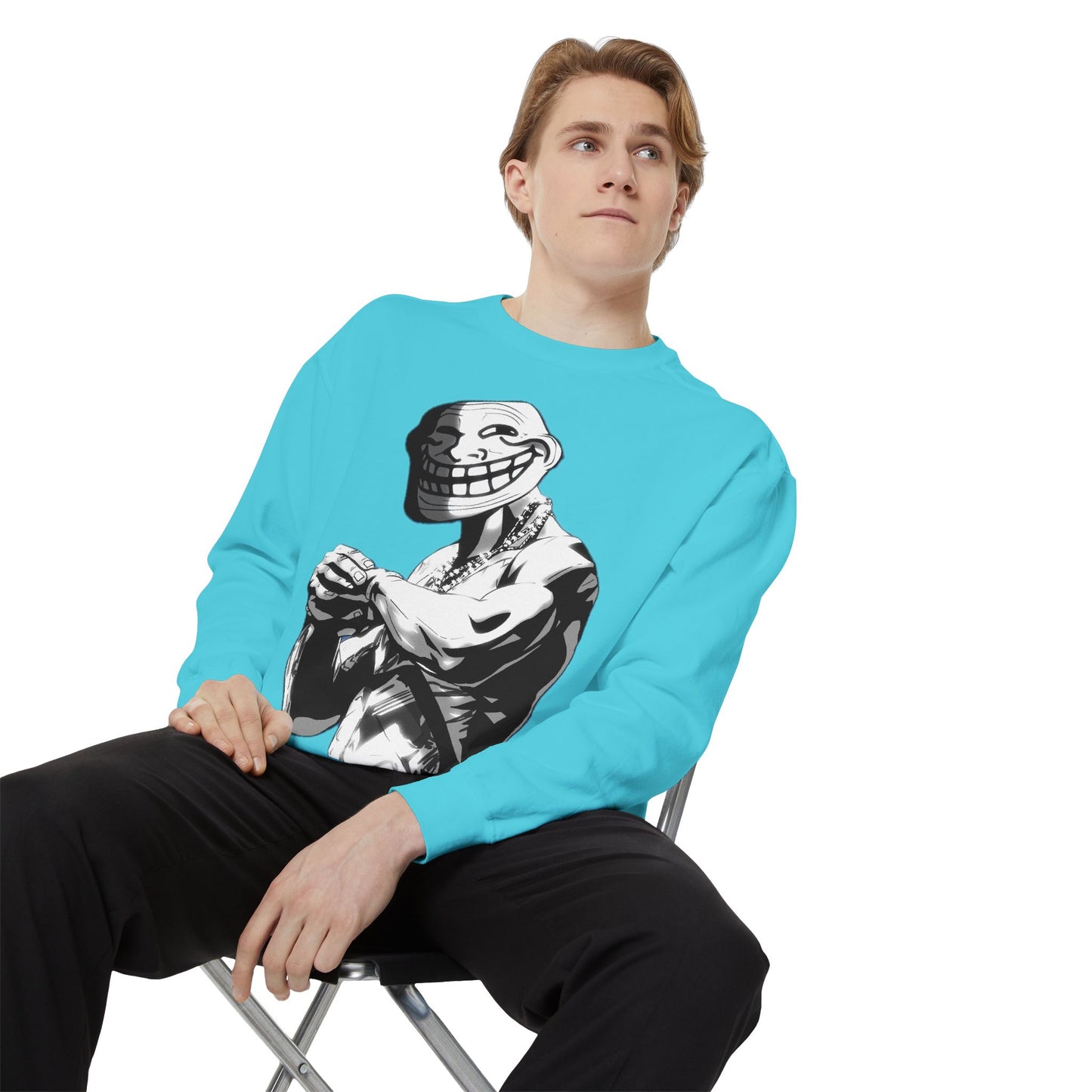 TROLL Stylish Unisex Sweatshirt with Playful Graphic, Trendy Streetwear, Cozy and Casual, Perfect Gift for Any Occasion, Unique Art Design