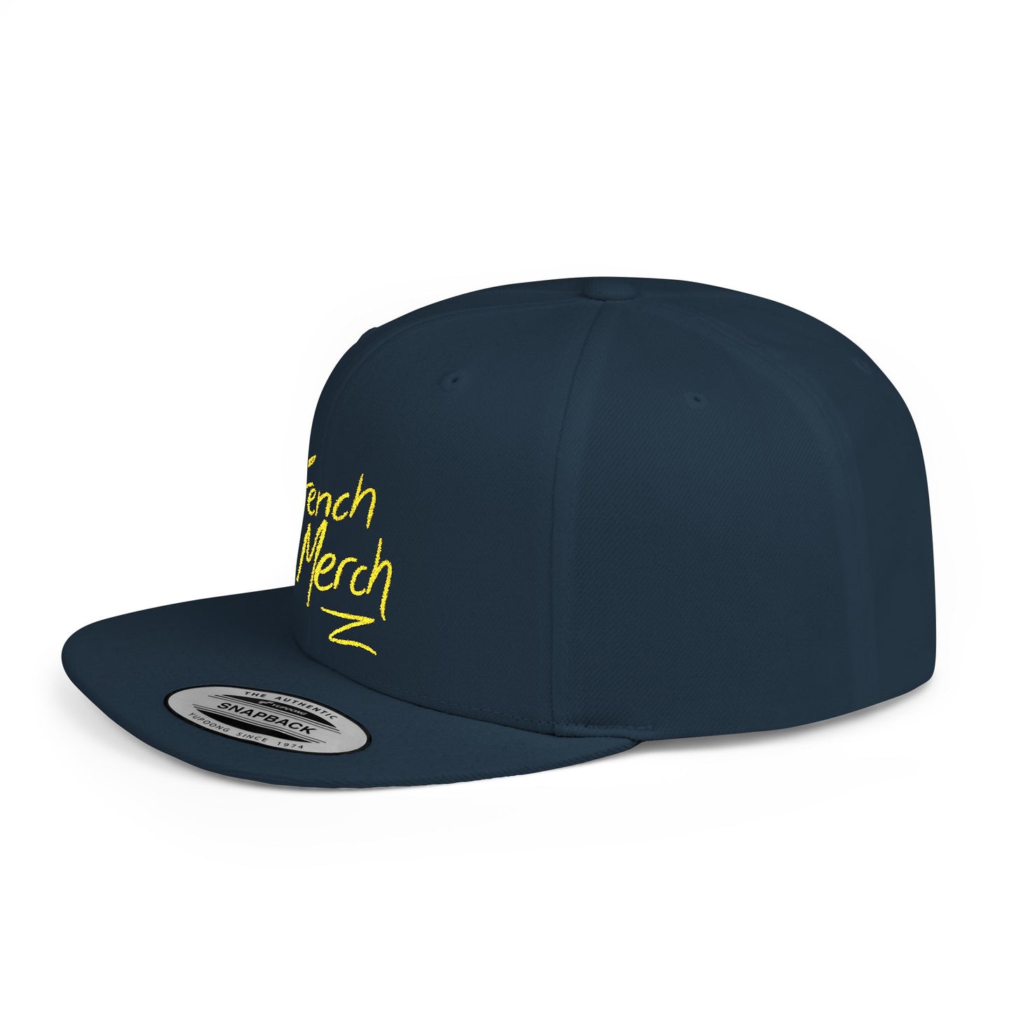 Trench Merch Trendy Flat Bill Snapback Hat, Cool Streetwear Cap for Casual Outings, Outdoor Events, Festivals, Unique Gift for Hip-Hop Fans