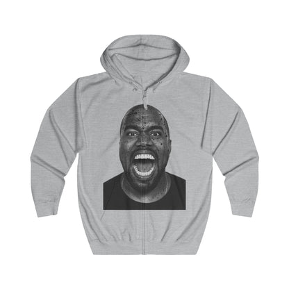 Ye Unisex Full Zip Hoodie with Bold Expression, Stylish Casual Wear, Fun Gift for Friends, Perfect for Cozy Nights, Unique Streetwear