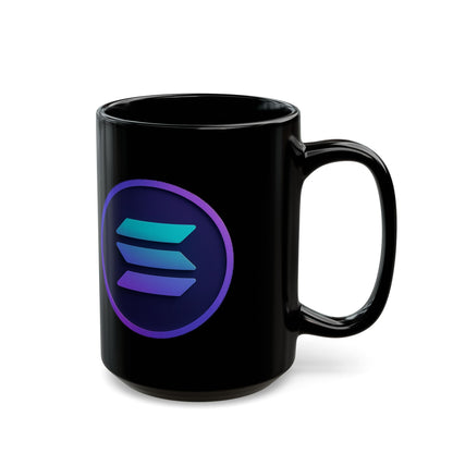 Stylish Solana Black Mug with Gradient Design - Perfect Gift for Coffee Lovers, Home Decor, Office Mug, Collectible, Holiday Gift
