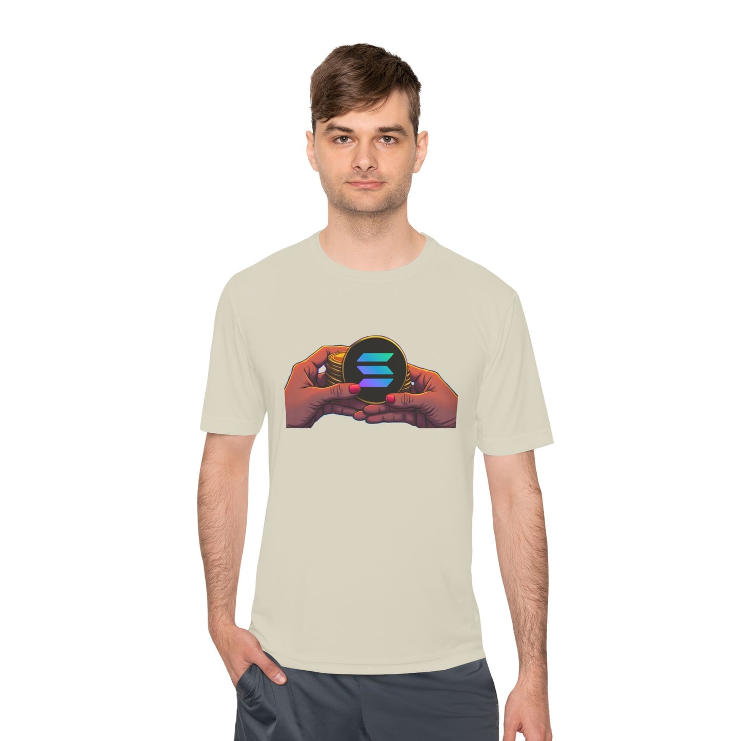 Unisex Moisture Wicking Tee featuring SOLANA & YZY designs, Perfect for Athletes, Casual Wear, Fitness Goals, Everyday Use, Sports Events
