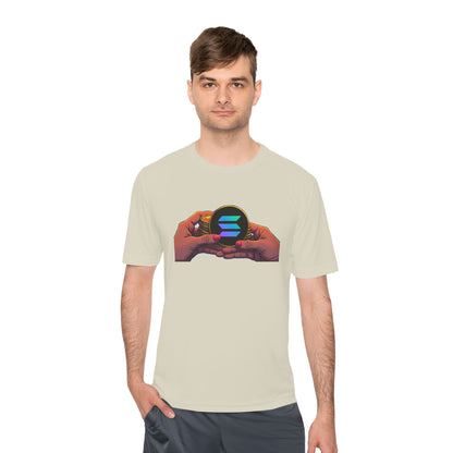 Unisex Moisture Wicking Tee featuring SOLANA & YZY designs, Perfect for Athletes, Casual Wear, Fitness Goals, Everyday Use, Sports Events