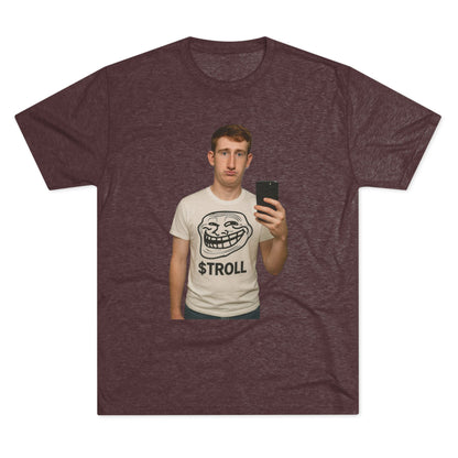 TROLL Unisex Tri-Blend Crew Tee | Funny Tee | Casual Wear | Gift for Friends | Trendy Shirt | Meme Apparel