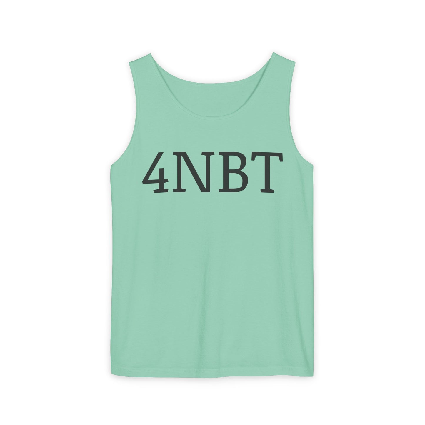 Unisex Garment-Dyed Tank Top with 4NBT Design, Summer Apparel, Casual Wear, Gift for Friends, Individual Expression Top