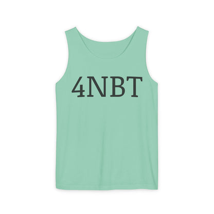 Unisex Garment-Dyed Tank Top with 4NBT Design, Summer Apparel, Casual Wear, Gift for Friends, Individual Expression Top