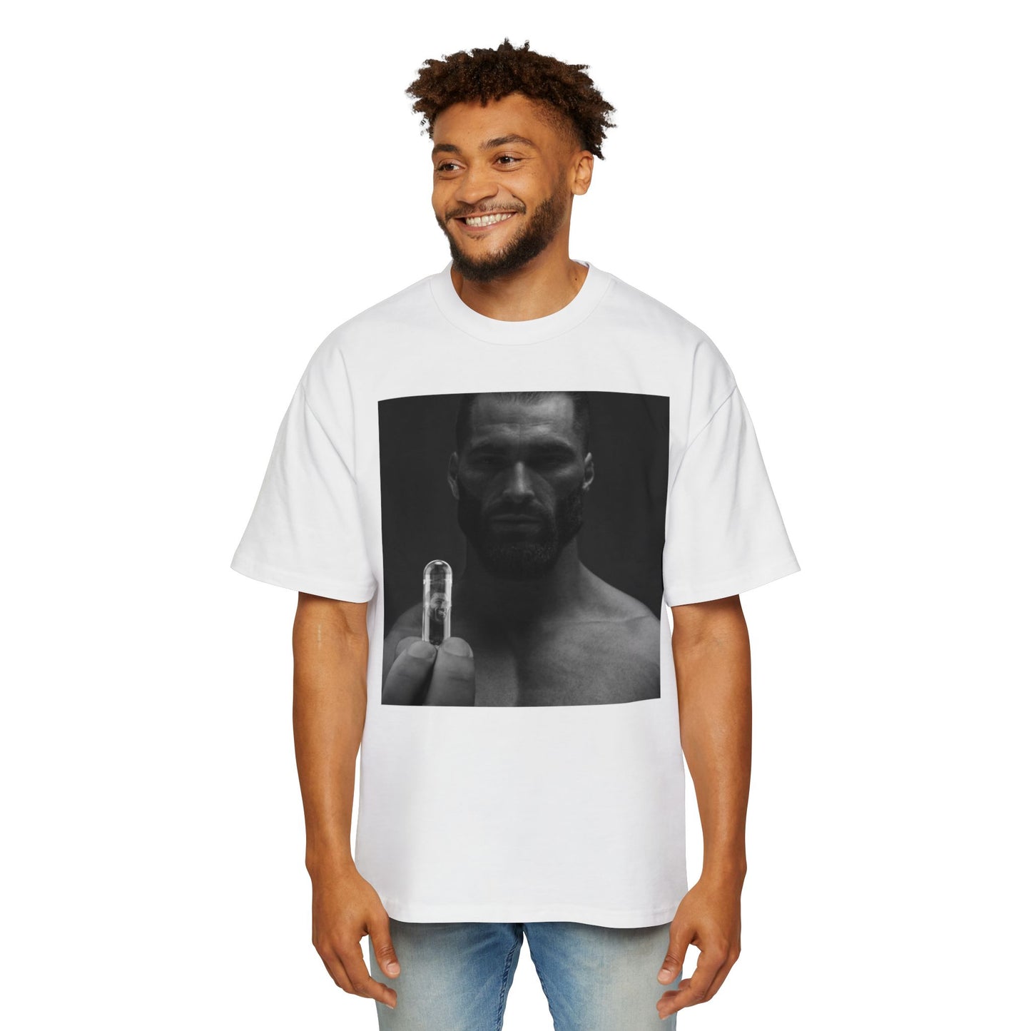 GIGA Men's Oversized Graphic Tee - Streetwear Staple, Gigachad Design, Casual Comfort, Perfect Gift for Him, Ideal for Music Festivals, [...]
