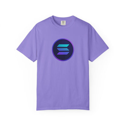 Solana Stylish Garment-Dyed T-Shirt with Colorful Logo, Trendy Graphic Tee, Casual Wear, Everyday Comfort, Perfect Gift Idea