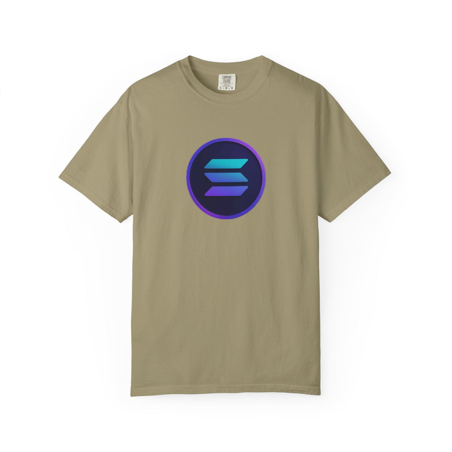 Solana Stylish Garment-Dyed T-Shirt with Colorful Logo, Trendy Graphic Tee, Casual Wear, Everyday Comfort, Perfect Gift Idea