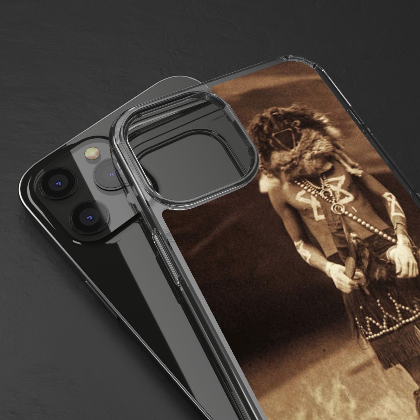 Vintage Spirit Animal Clear Phone Case, Eco-Friendly Cell Phone Cover, Unique Gift for Nature Lovers, Boho Style Mobile Accessory, [...]