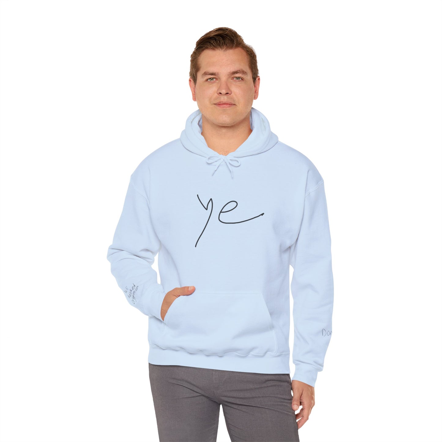Ye 7BN Minimalist Unisex Hooded Sweatshirt, Casual Streetwear, Gift for Fans, Cozy Layering, Everyday Style, Unique Graphic Hoodie