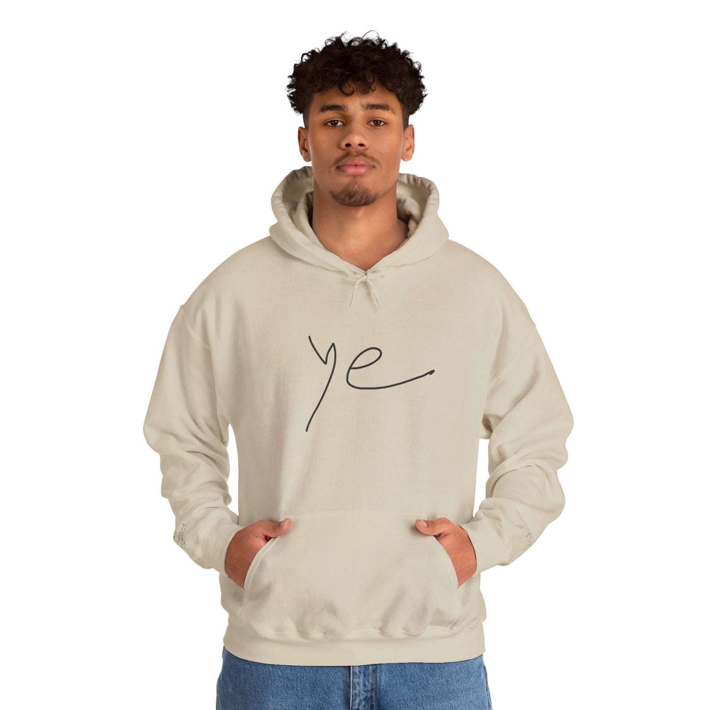 Ye 7BN Minimalist Unisex Hooded Sweatshirt, Casual Streetwear, Gift for Fans, Cozy Layering, Everyday Style, Unique Graphic Hoodie