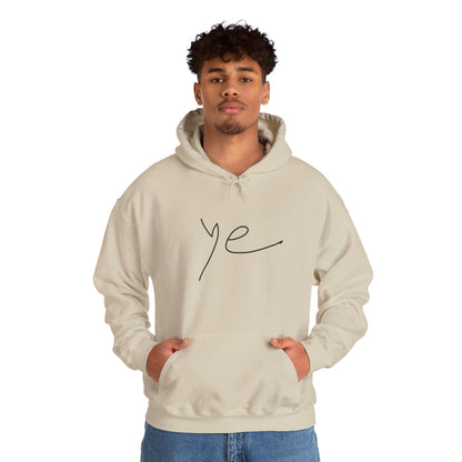 Ye 7BN Minimalist Unisex Hooded Sweatshirt, Casual Streetwear, Gift for Fans, Cozy Layering, Everyday Style, Unique Graphic Hoodie