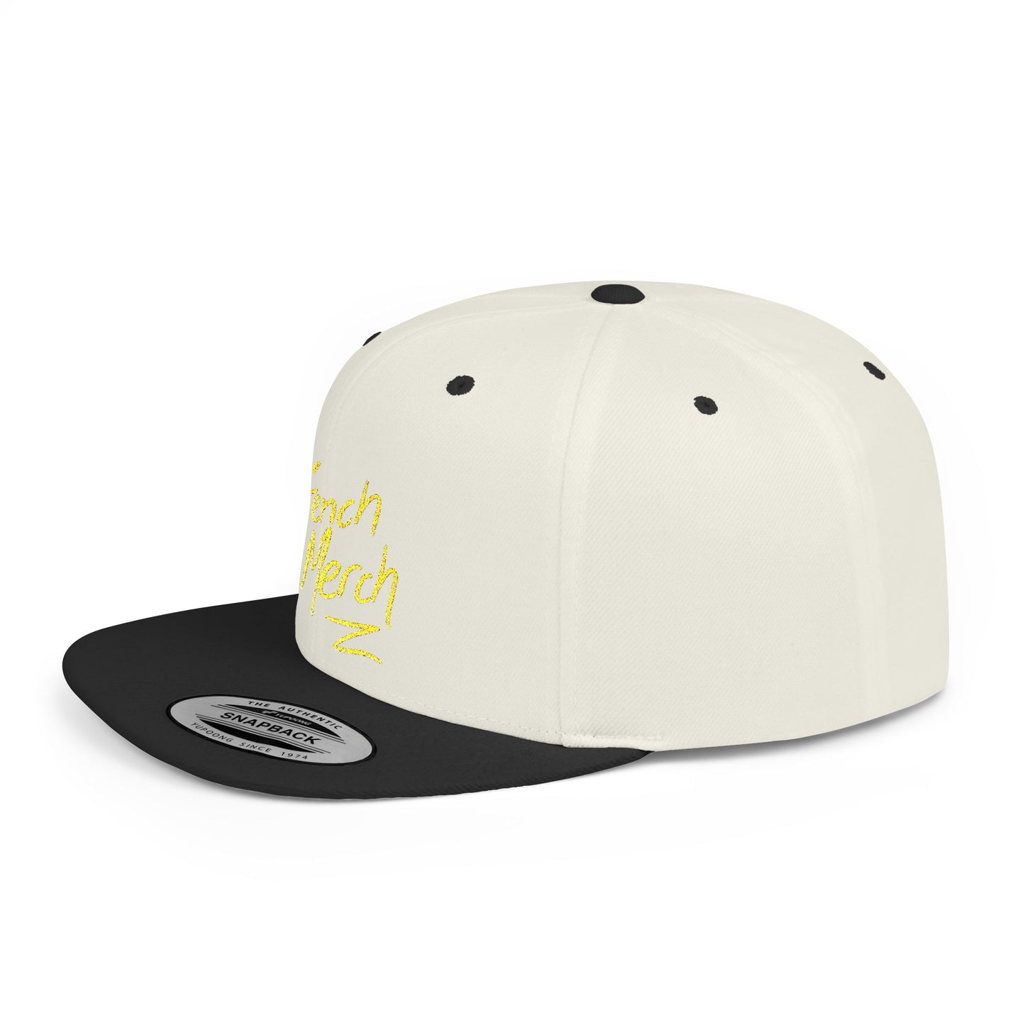 Trench Merch Trendy Flat Bill Snapback Hat, Cool Streetwear Cap for Casual Outings, Outdoor Events, Festivals, Unique Gift for Hip-Hop Fans