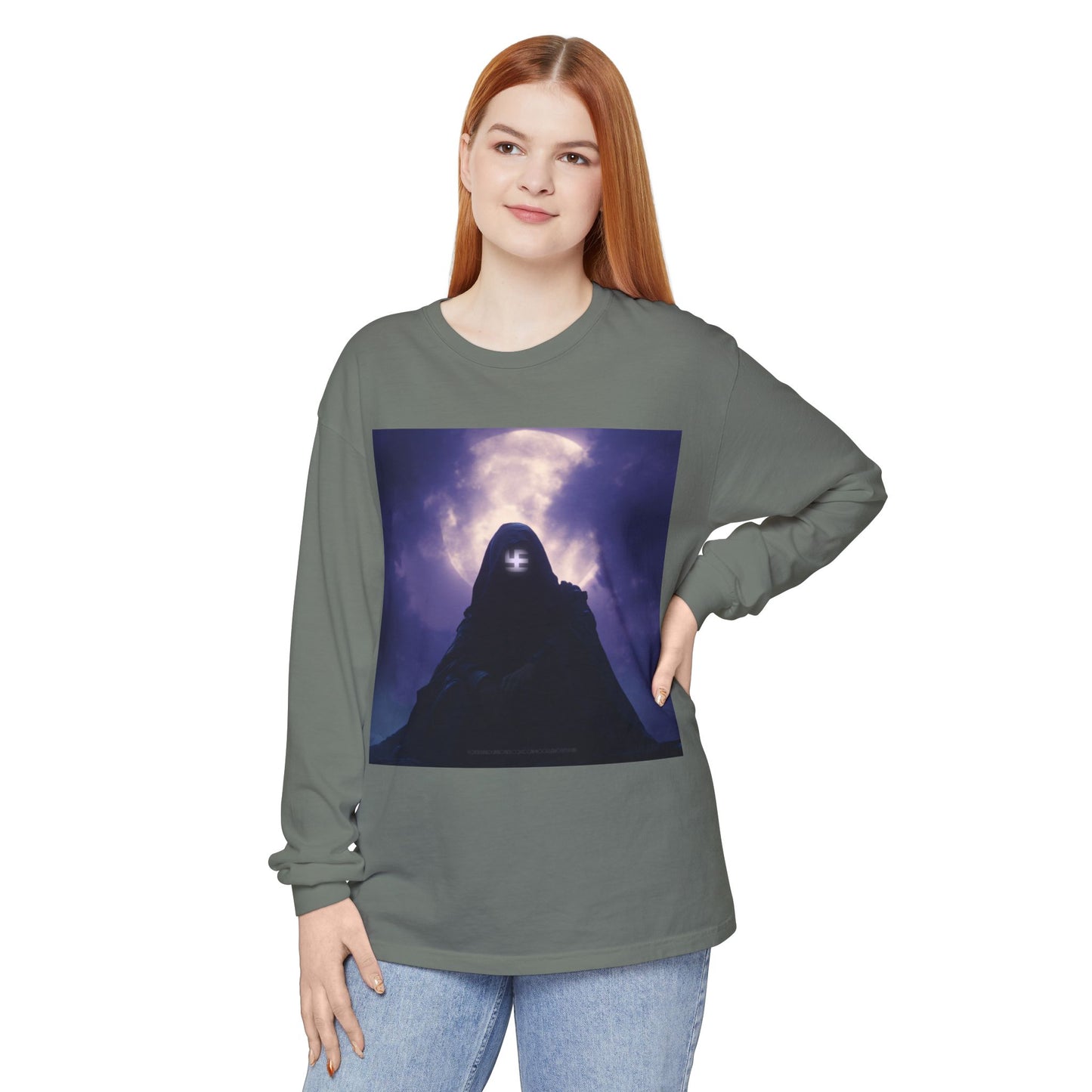 Swasticoin Mystical Mountain Long Sleeve T-Shirt | Unisex Graphic Tee, Trendy Layering Top, Casual Wear, Perfect Gift for Adventurers