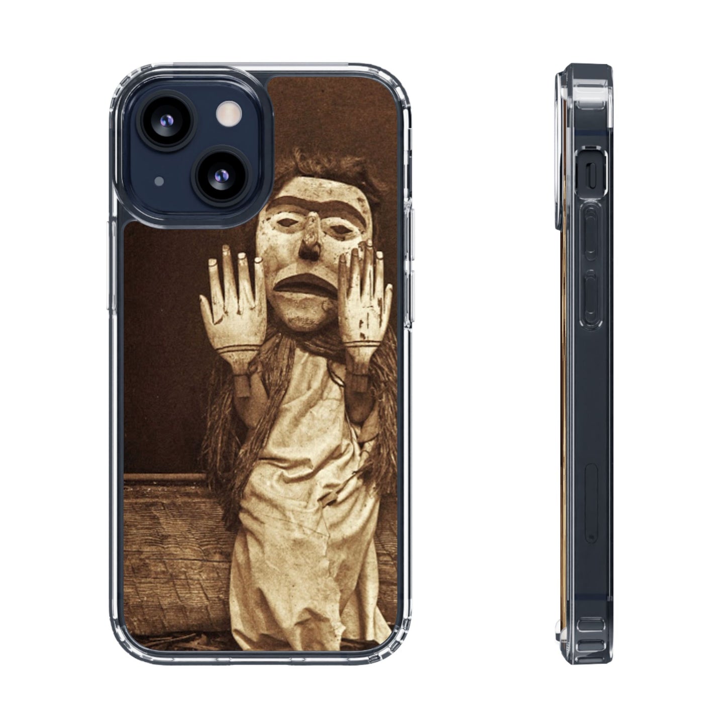 Yei Unique Clear Phone Case with Vintage Puppet Design, Artistic Phone Cover, Retro Style Protection, Gifts for Theater Lovers, Customized [...]
