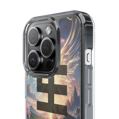 Swasticoin Peaceful Clear Phone Cases, Phone Accessories, Minimalist Design, Nature Lover Gifts, Transparent Phone Cover, Unique Art Case