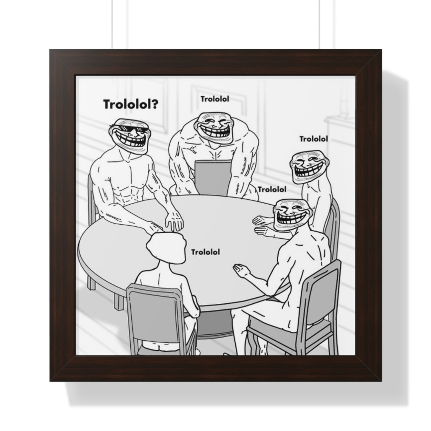 TROLL Funny Meme Art Print, Humorous Framed Poster, Office Decor, Gift for Friends, Troll Humor Wall Art