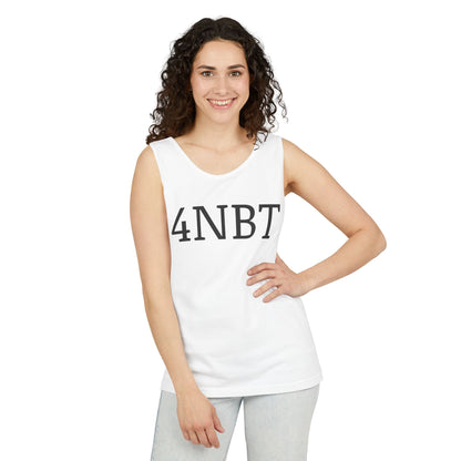 Unisex Garment-Dyed Tank Top with 4NBT Design, Summer Apparel, Casual Wear, Gift for Friends, Individual Expression Top
