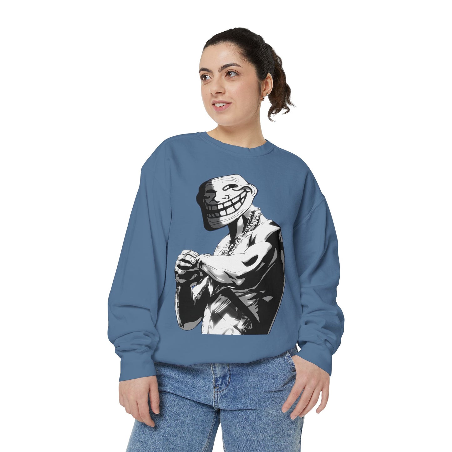 TROLL Stylish Unisex Sweatshirt with Playful Graphic, Trendy Streetwear, Cozy and Casual, Perfect Gift for Any Occasion, Unique Art Design