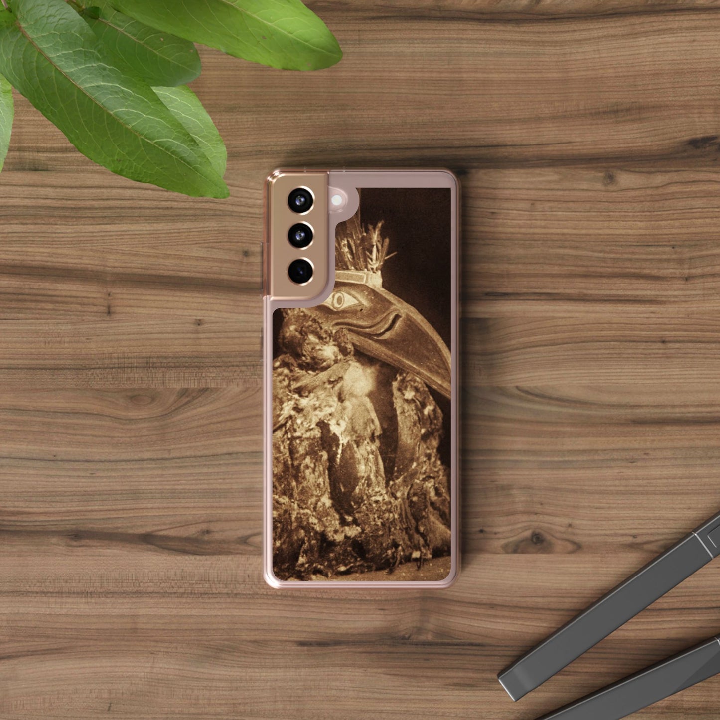 Yei Vintage Bird Design Clear Phone Case, Artistic Phone Accessories, Unique Gift for Nature Lovers, Eco-Friendly Tech Case, Stylish Protection