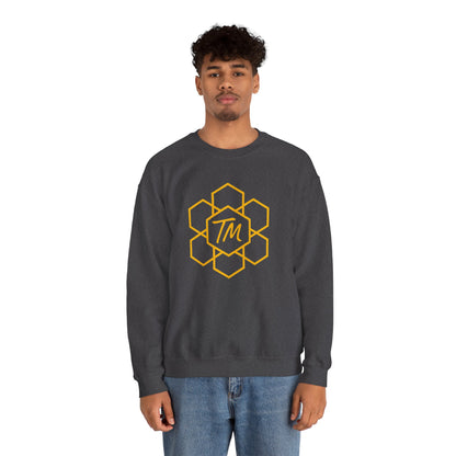 Trench Merch Stylish Honeycomb Crewneck Sweatshirt, Cozy Unisex Sweatshirt, Casual Fall Apparel, Gift for Honey Lovers, Trendy Weekend Wear