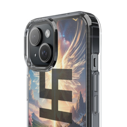 Swasticoin Peaceful Clear Phone Cases, Phone Accessories, Minimalist Design, Nature Lover Gifts, Transparent Phone Cover, Unique Art Case