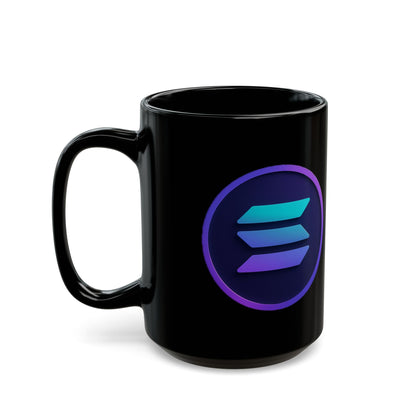 Stylish Solana Black Mug with Gradient Design - Perfect Gift for Coffee Lovers, Home Decor, Office Mug, Collectible, Holiday Gift