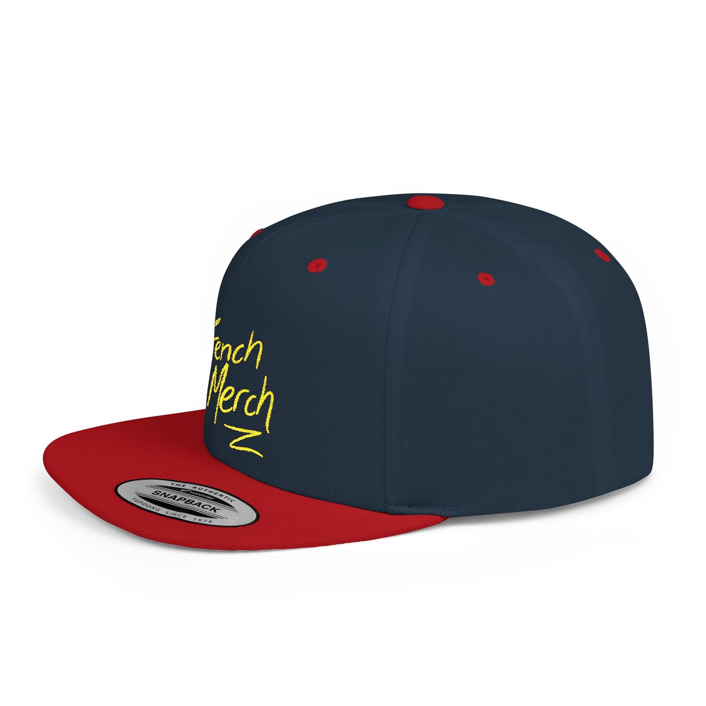 Trench Merch Trendy Flat Bill Snapback Hat, Cool Streetwear Cap for Casual Outings, Outdoor Events, Festivals, Unique Gift for Hip-Hop Fans