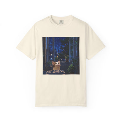 POPCAT Lover T-shirt, Cute Dog and Cat Design, Unisex Cotton Top, Perfect Gift for Animal Lovers, Ideal for Casual Wear or Home