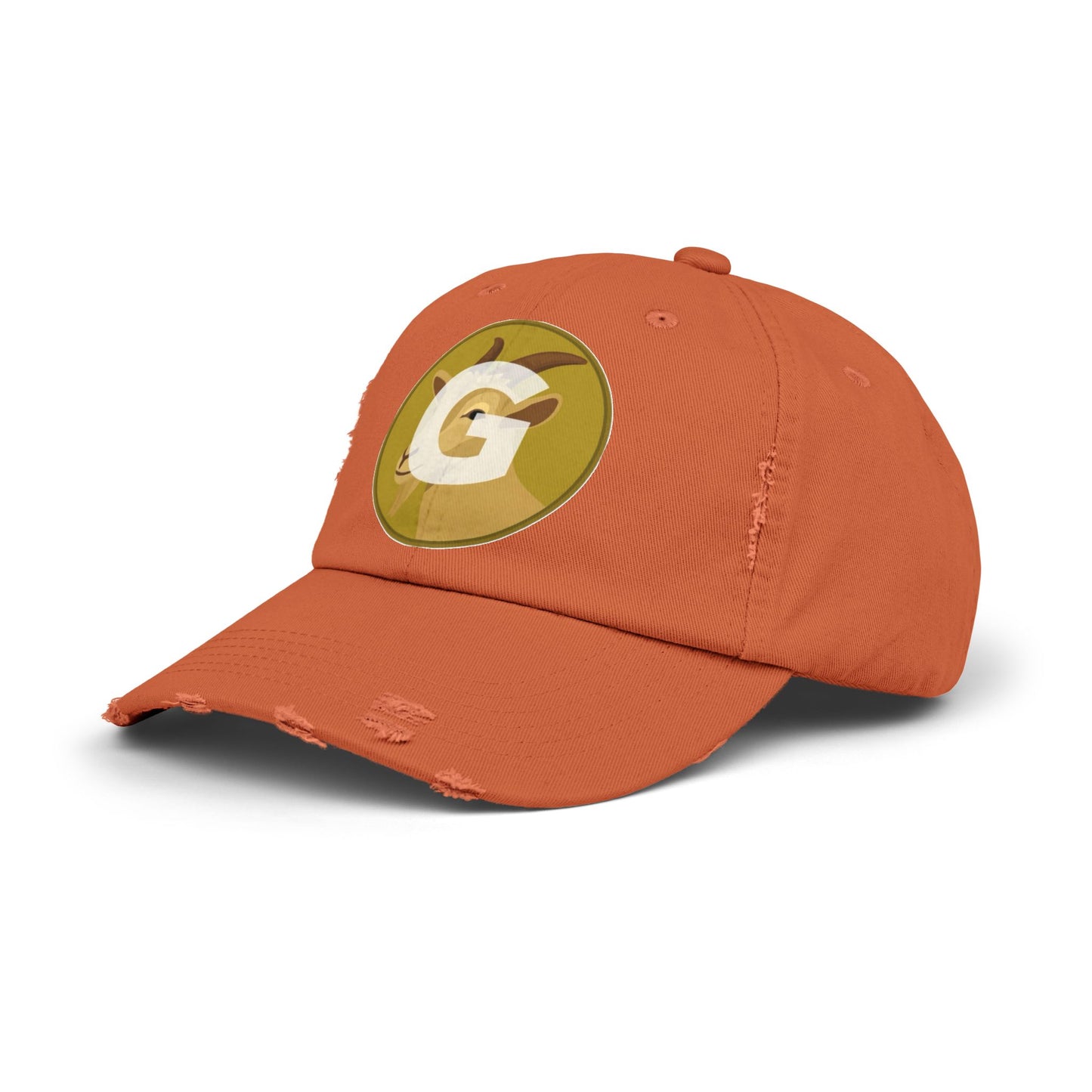 Goat Unisex Distressed Cap with G Logo, Casual Hat, Trendy Apparel, Gift for Him/Her, Summer Accessory, Sportswear
