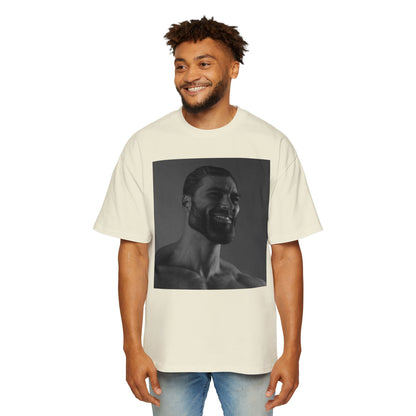 GIGA Men's Heavy Oversized Tee | Casual Streetwear Shirt, Graphic Tee, Gift for Him, Unisex Style, Trendy Apparel