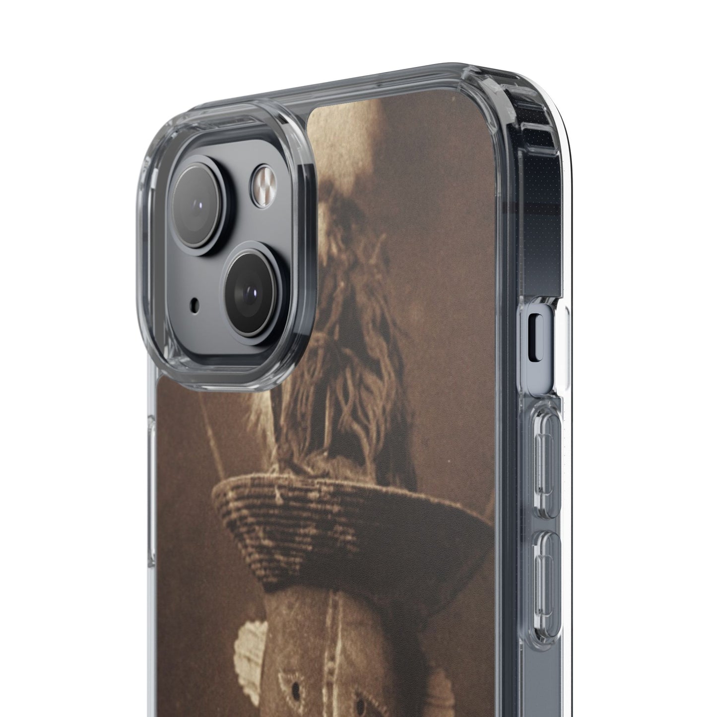 Yei Vintage Ethnic Clear Phone Case, Unique Phone Protector, Bohemian iPhone Case, Artistic Clear Cover, Cultural Phone Accessory