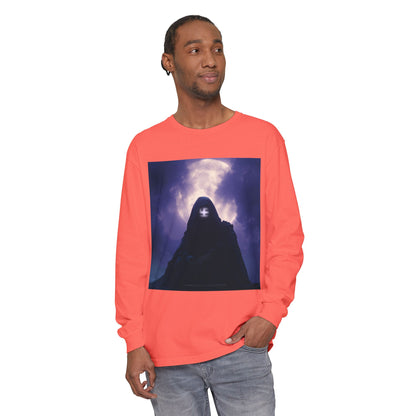 Swasticoin Mystical Mountain Long Sleeve T-Shirt | Unisex Graphic Tee, Trendy Layering Top, Casual Wear, Perfect Gift for Adventurers