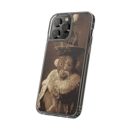 Yei Vintage Ethnic Clear Phone Case, Unique Phone Protector, Bohemian iPhone Case, Artistic Clear Cover, Cultural Phone Accessory