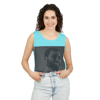 GIGA Unisex Garment-Dyed Tank Top, Summer Apparel, Funny Graphic Tee, Workout Wear, Unique Gift Idea, Casual Outfit