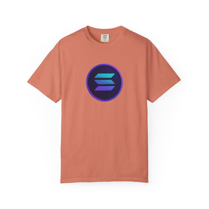 Solana Stylish Garment-Dyed T-Shirt with Colorful Logo, Trendy Graphic Tee, Casual Wear, Everyday Comfort, Perfect Gift Idea